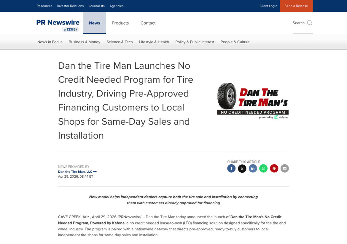 PRNewswire Press Release